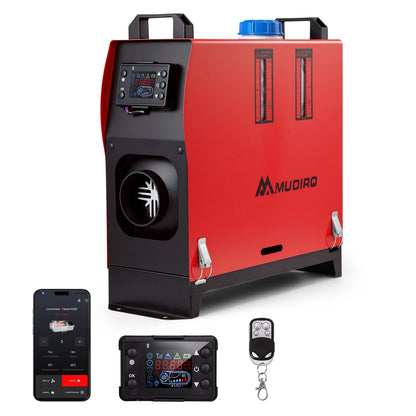 Mudiro 8KW Diesel Heater 12V/24V/240V – Bluetooth, Auto Start-Stop, LCD, High Altitude Mode