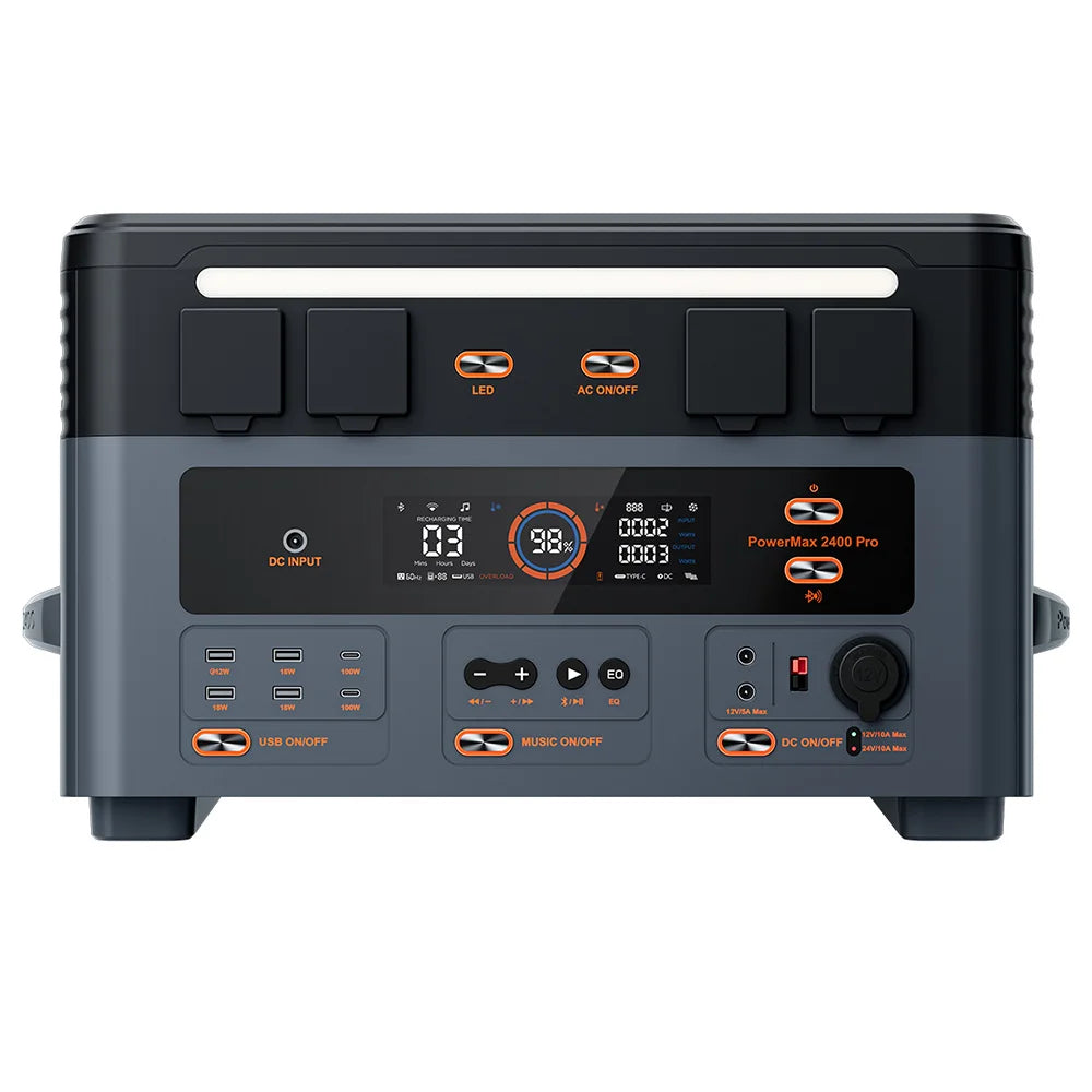 Oscal Powermax 2400Pro – 2400W Portable Power Station, 2016Wh LiFePO4, Expandable to 22kWh