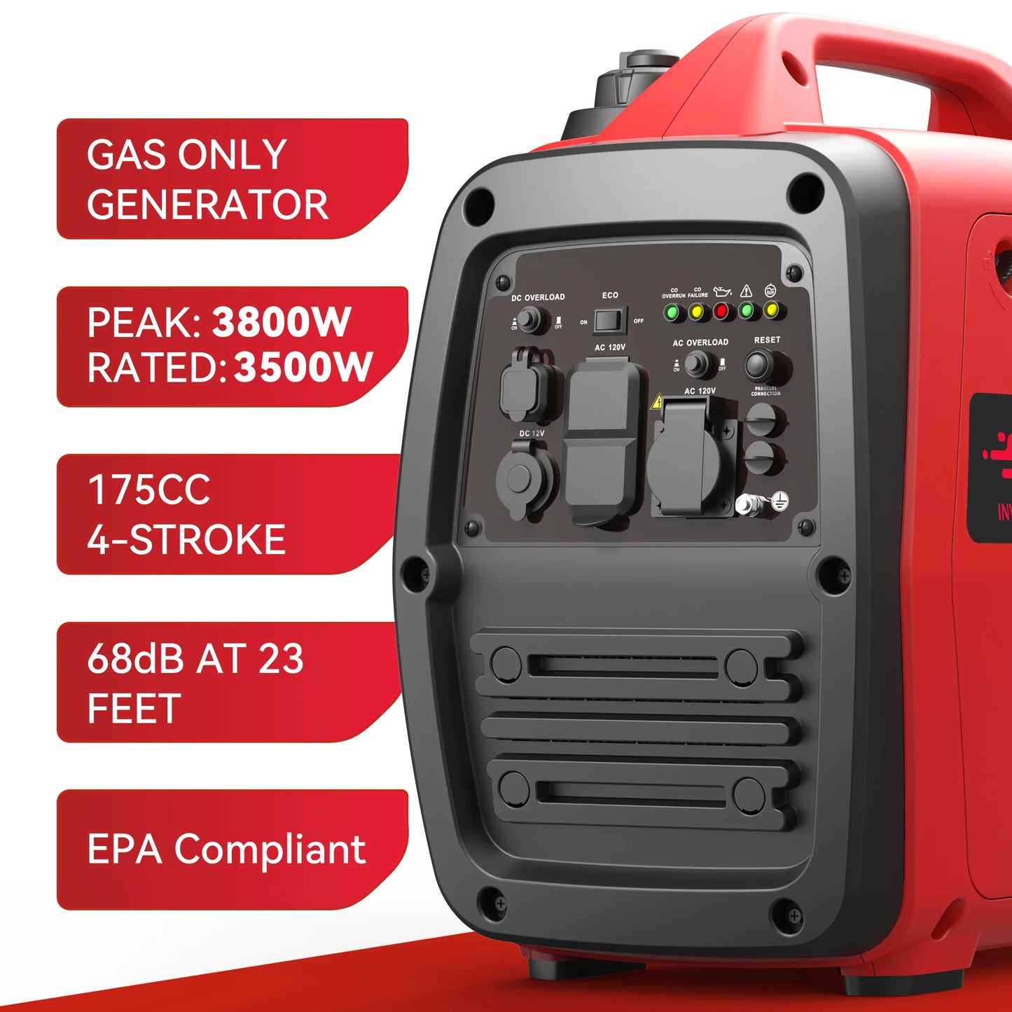 SIOKIUU 4500W Inverter Generator – Ultra Quiet, CO Safety Sensor, 17hr Runtime