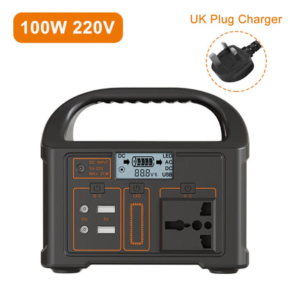 Gaiaray 100W Portable Power Station 220V/110V Power Bank 76.8Wh Solar Power Generator LiFePO4 Outdoor Energy For Camping Travel