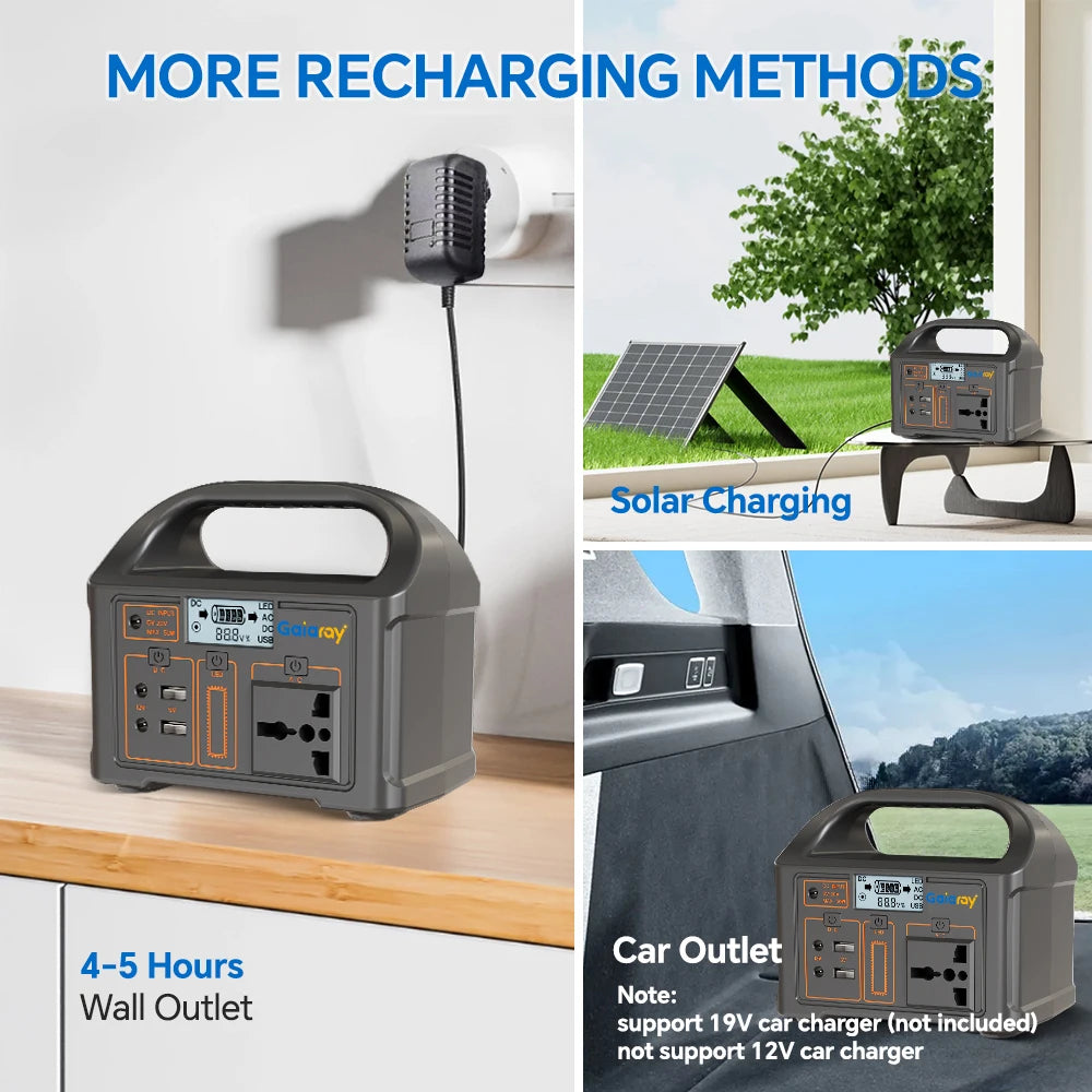 Gaiaray 100W Portable Power Station 220V/110V Power Bank 76.8Wh Solar Power Generator LiFePO4 Outdoor Energy For Camping Travel