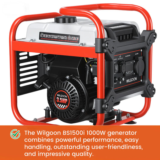 Bison Wilgoon Four-stroke air-cooled Variable frequency Gasoline generator for camping motorhomes 1000W 105cc displacement 96db
