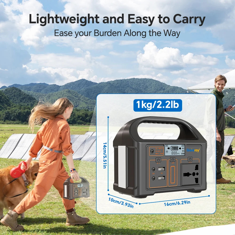 Gaiaray 100W Portable Power Station 220V/110V Power Bank 76.8Wh Solar Power Generator LiFePO4 Outdoor Energy For Camping Travel