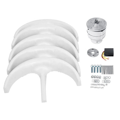 Vertical Wind Turbine Generator 3000W/5000W – 12V/24V/48V, MPPT Controller, for Home & Farm