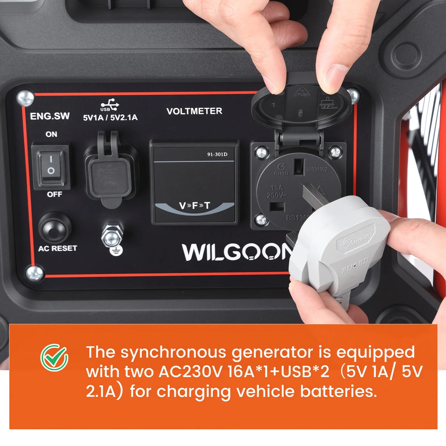 Bison Wilgoon Four-stroke air-cooled Variable frequency Gasoline generator for camping motorhomes 1000W 105cc displacement 96db