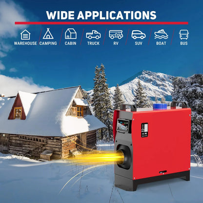 ZUIDID 5KW Diesel Air Heater All-in-One – 12V/24V, LCD & Remote, for RV, Truck, Boat & Camper
