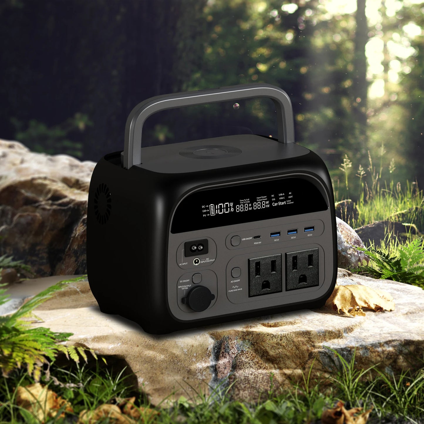 CTOLITY AP400 Portable Power Station 500W – 345Wh LiFePO4, 110V/220V, Solar Ready
