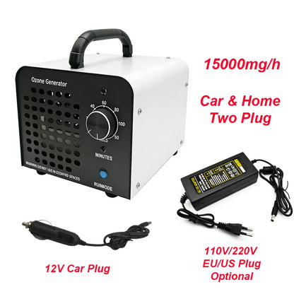 Ozone Generator 60000mg/h – 110V/240V, Air Purifier for Home, Car, Office & Basement