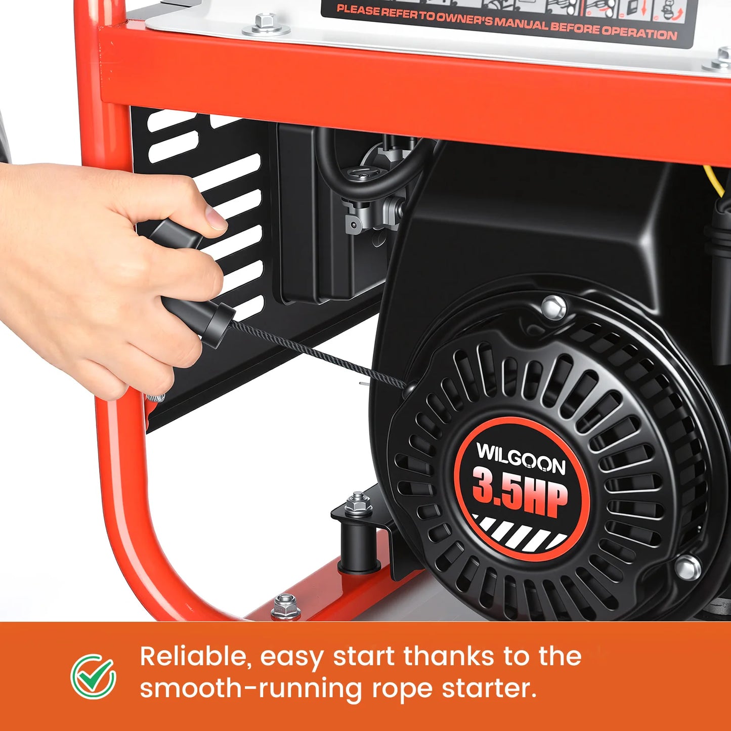 Bison Wilgoon Four-stroke air-cooled Variable frequency Gasoline generator for camping motorhomes 1000W 105cc displacement 96db