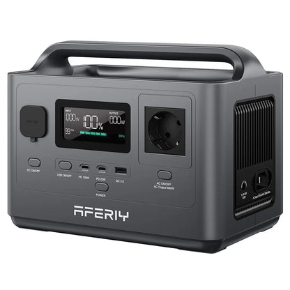 AFERIY P040 Portable Power Station 400W – 256Wh LiFePO4, Solar Generator for Home & Camping