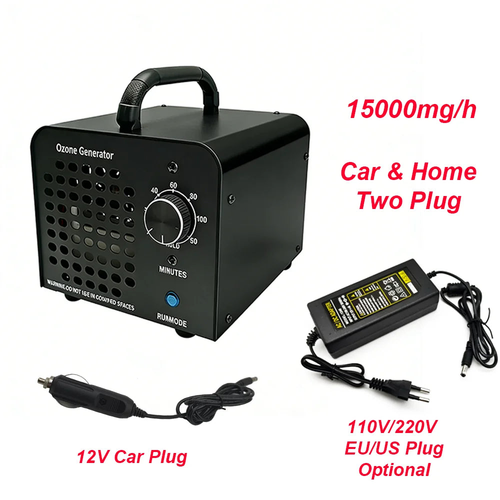 Ozone Generator 60000mg/h – 110V/240V, Air Purifier for Home, Car, Office & Basement