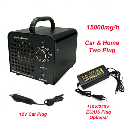 Ozone Generator 60000mg/h – 110V/240V, Air Purifier for Home, Car, Office & Basement